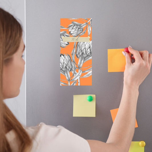 Magnetic Notepad Protea Burnt Orange