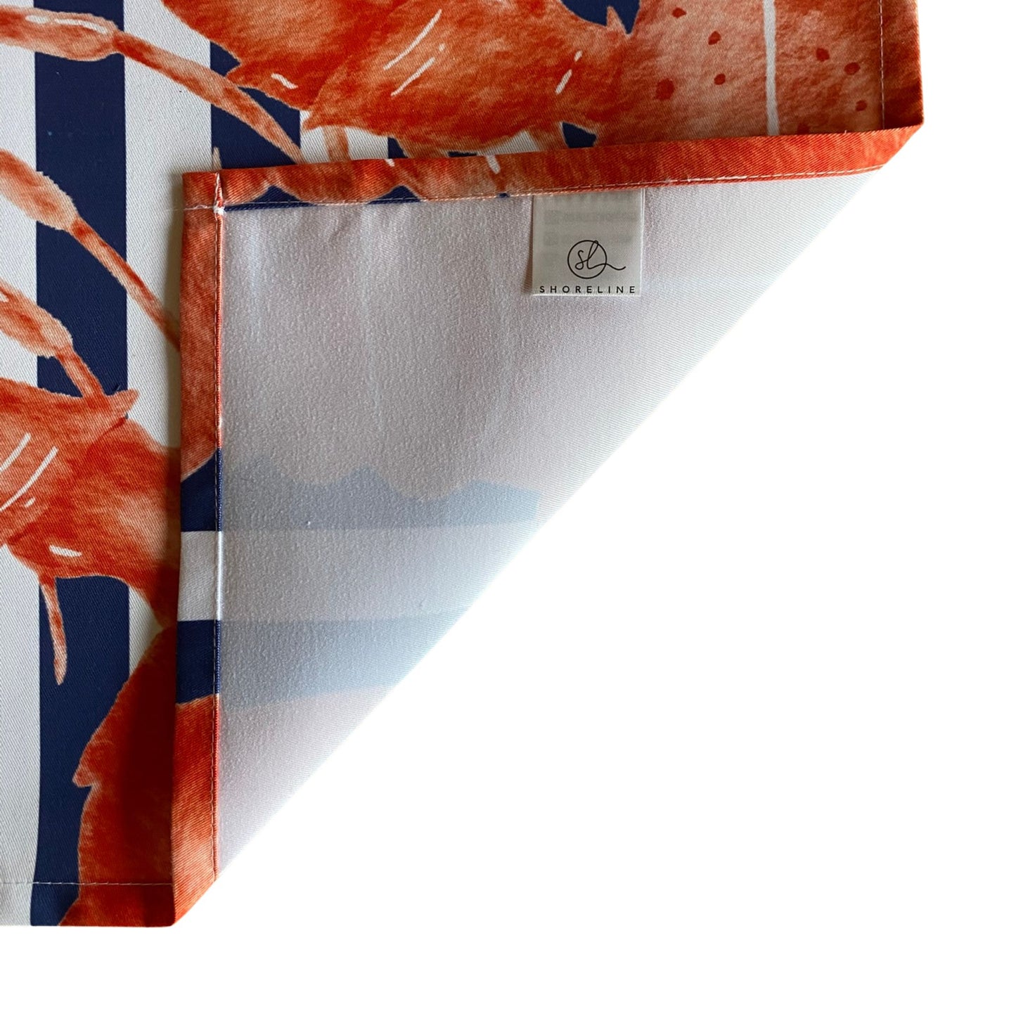 Cabana Stripe Lobster Table Runner - Blue