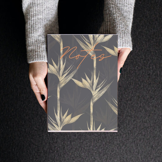 Soft Cover A5 Notebook Strelitzia Dark