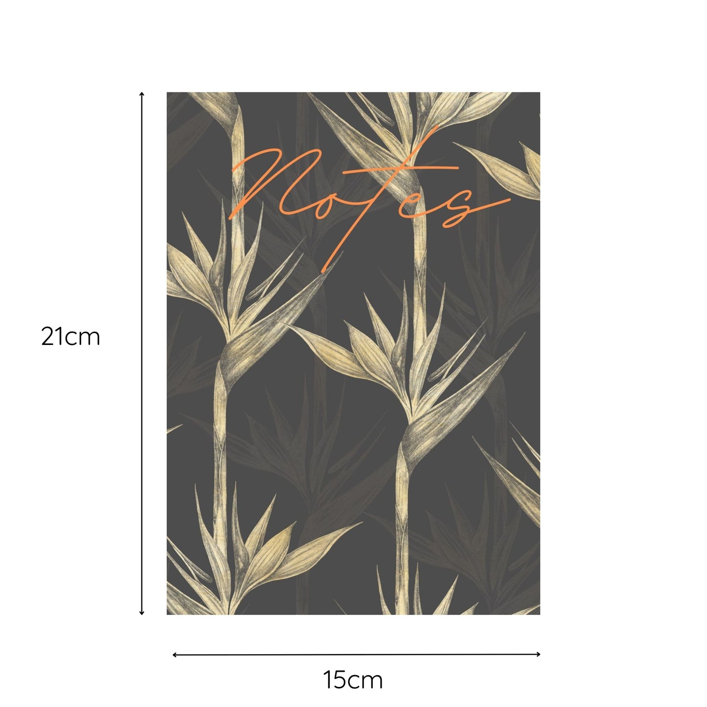 Soft Cover A5 Notebook Strelitzia Dark