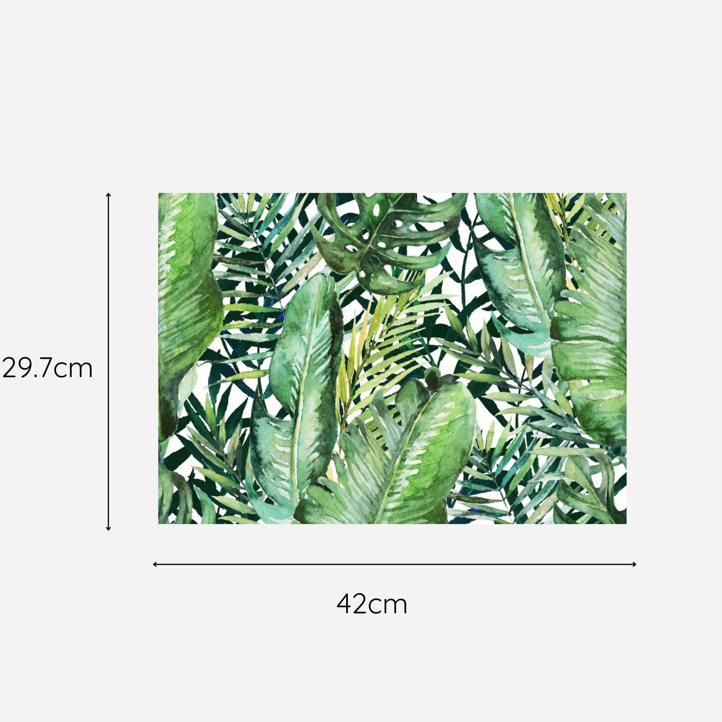 Disposable Paper Placemat Tropical Leaf