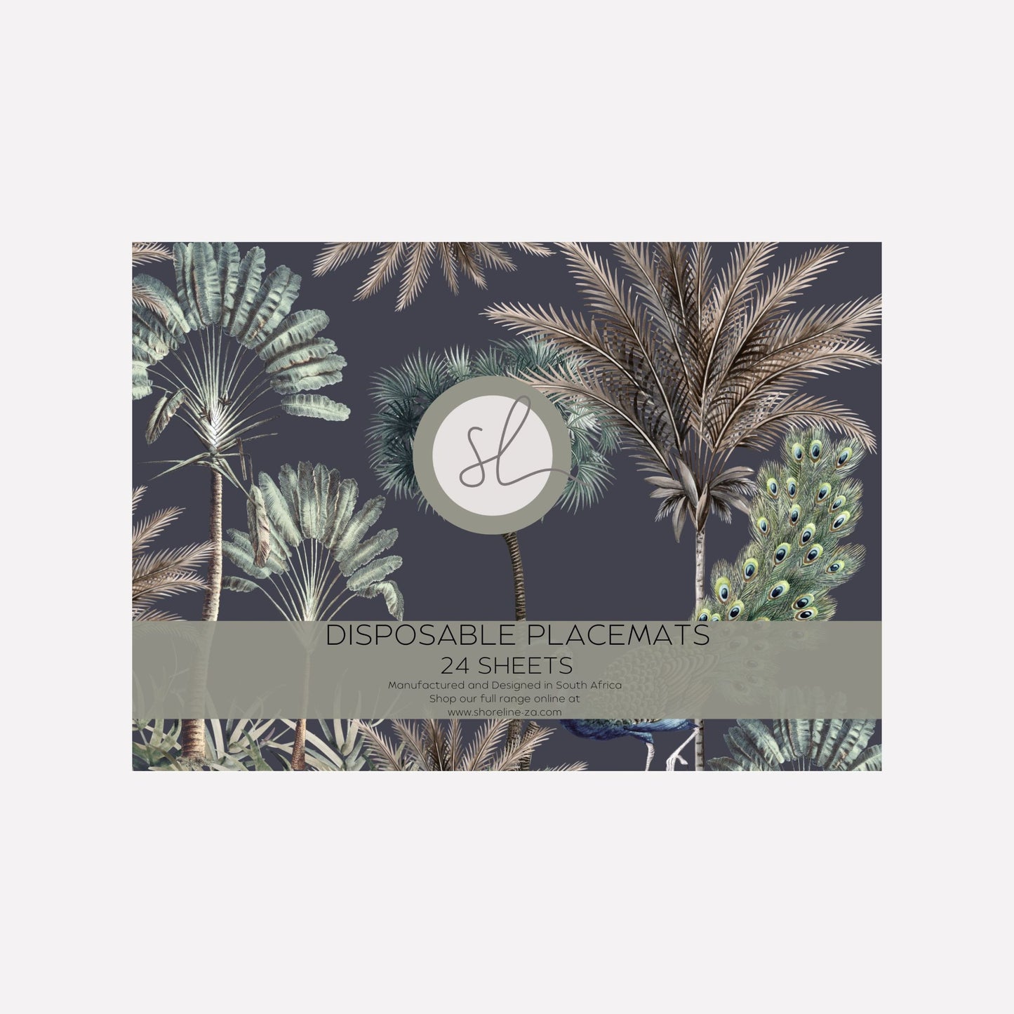 Disposable Paper Placemat Exotic Zanana Dark