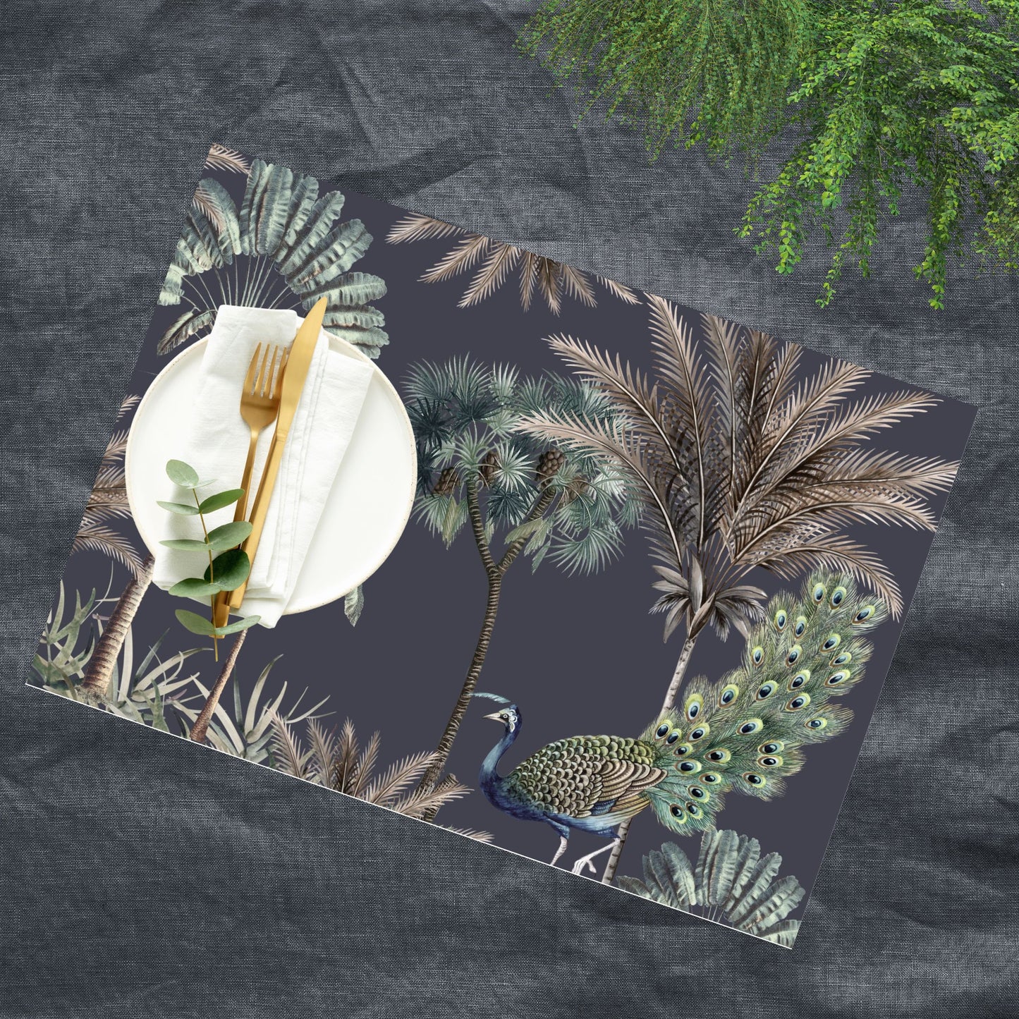 Disposable Paper Placemat Exotic Zanana Dark