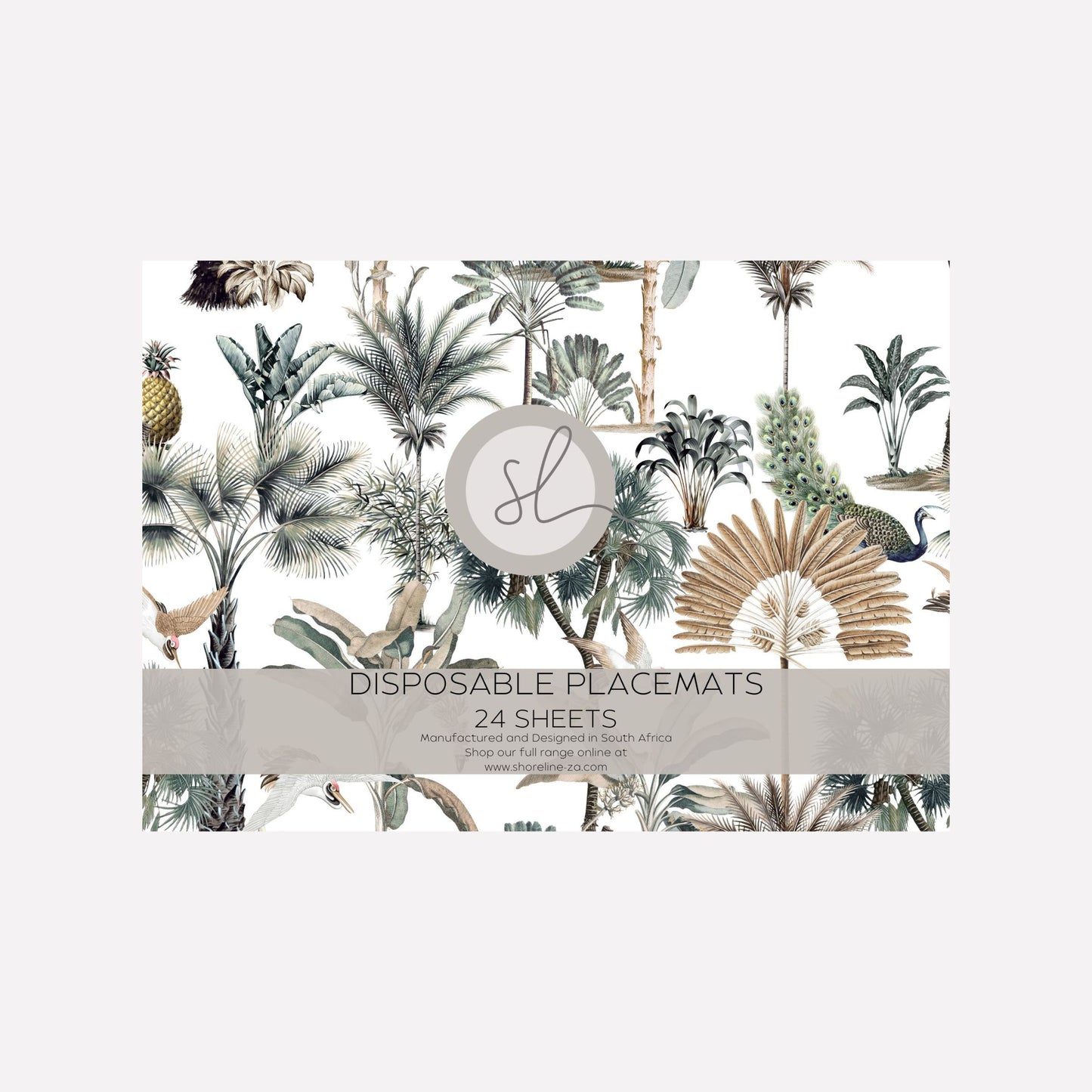 Disposable Paper Placemat Exotic Zanana Light