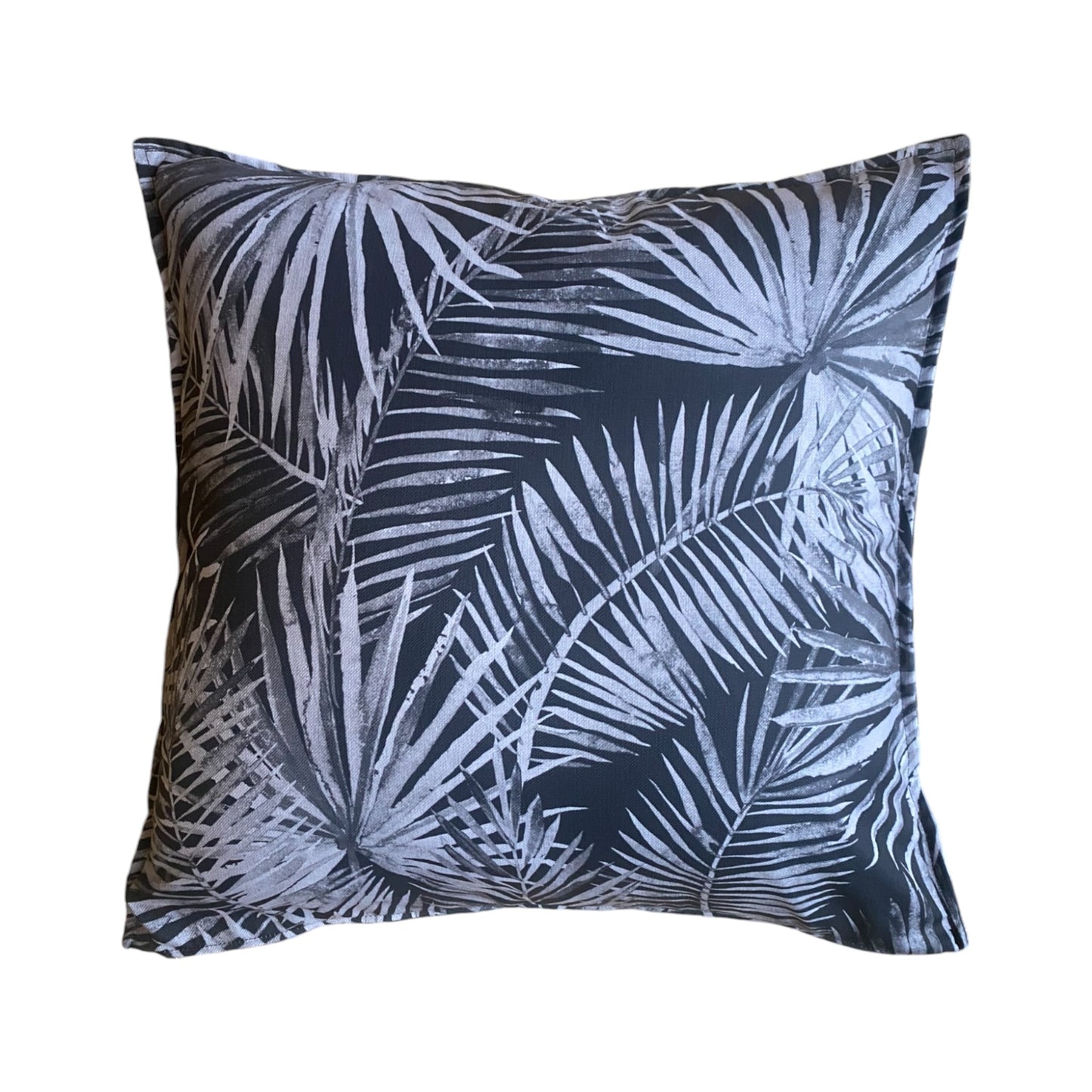 Cushion Cover Tropic Island Palm Grey