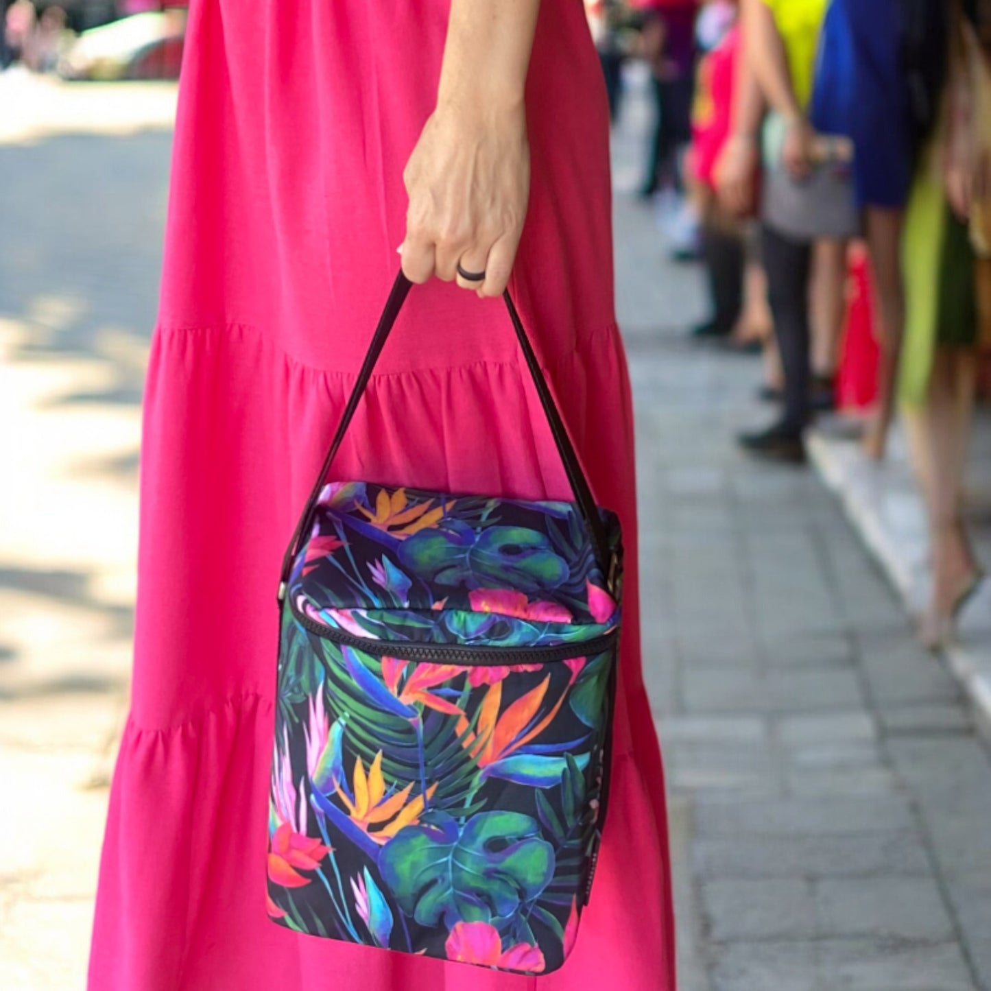 Tall Cooler Bag Tropic Paradise Floral
