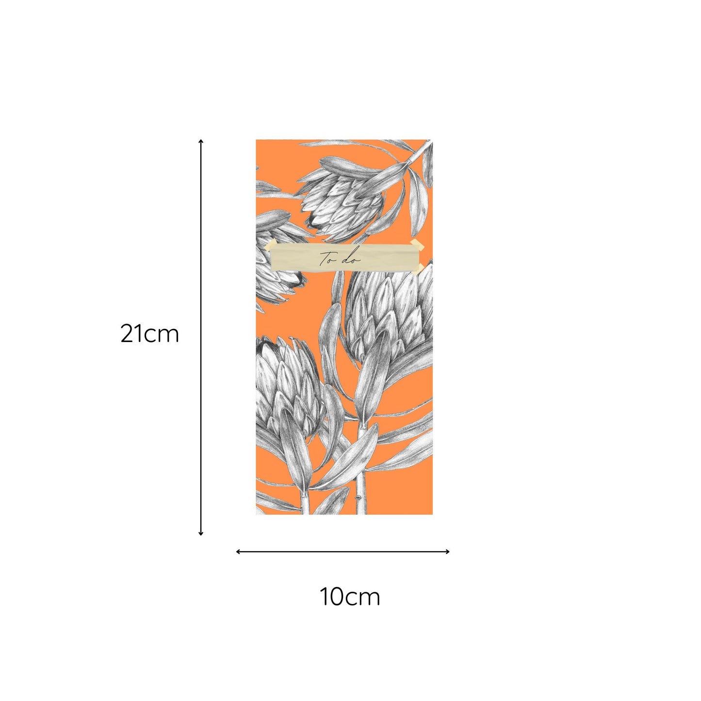 Magnetic Notepad Protea Burnt Orange