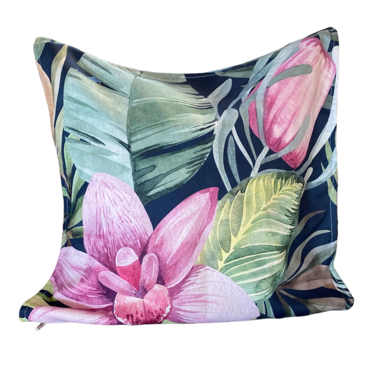 Shoreline Orchid Tropics Dark Cushion Cover