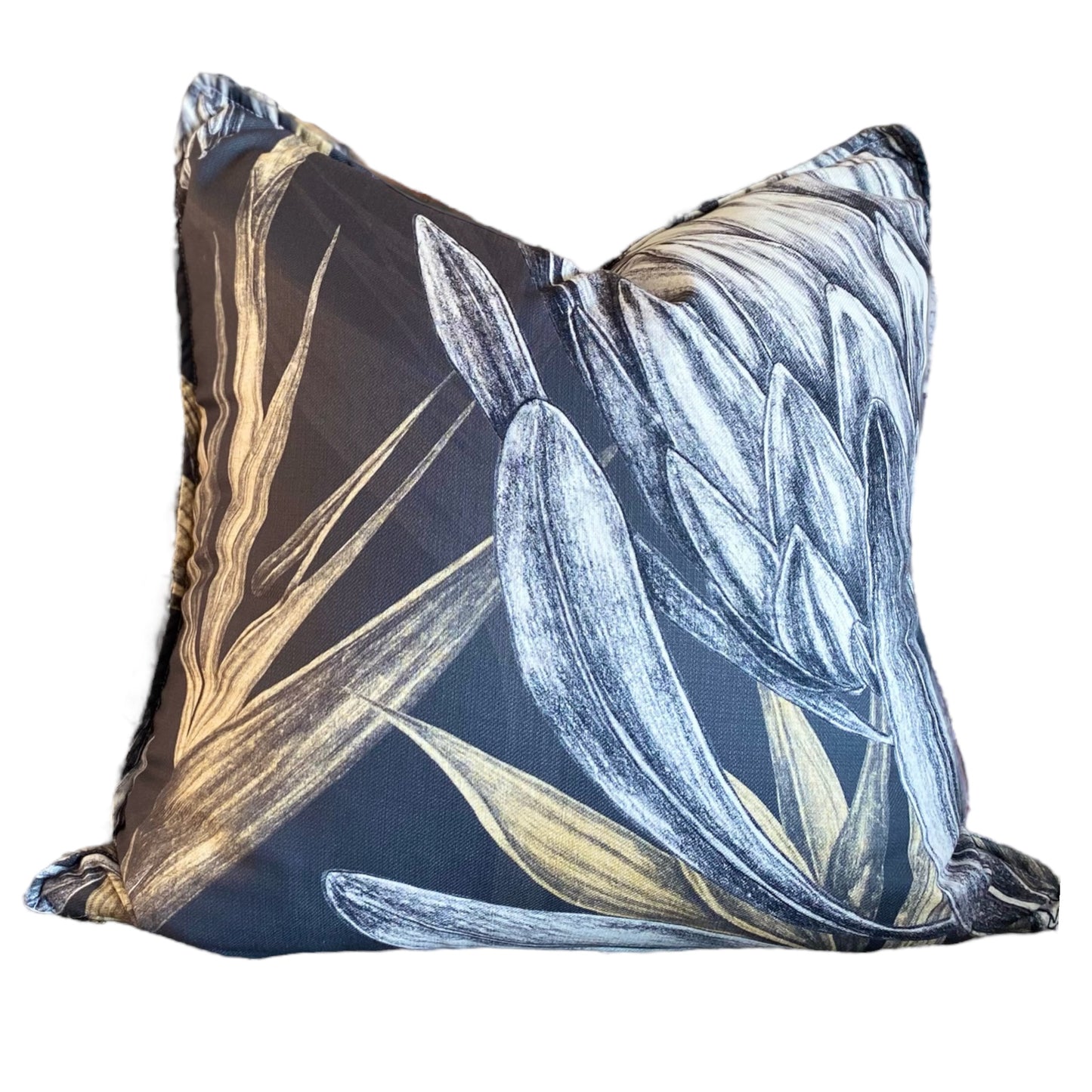 Shoreline Vintage Protea Dark Cushion Cover