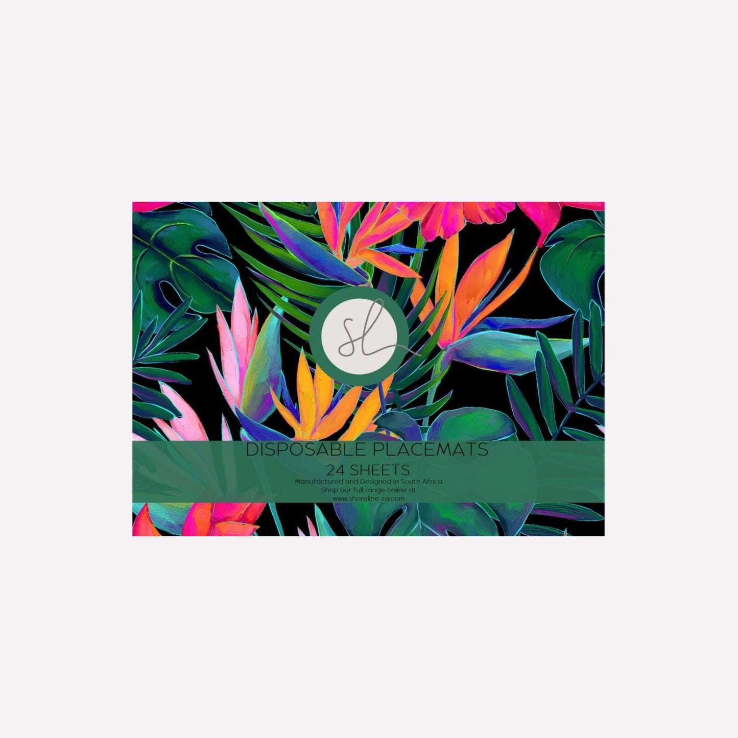 Disposable Paper Placemat Tropic Paradise Floral