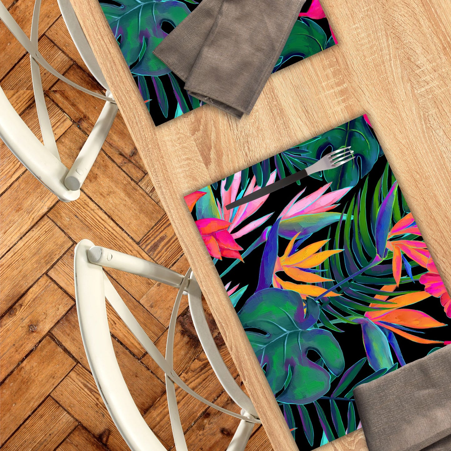 Disposable Paper Placemat Tropic Paradise Floral