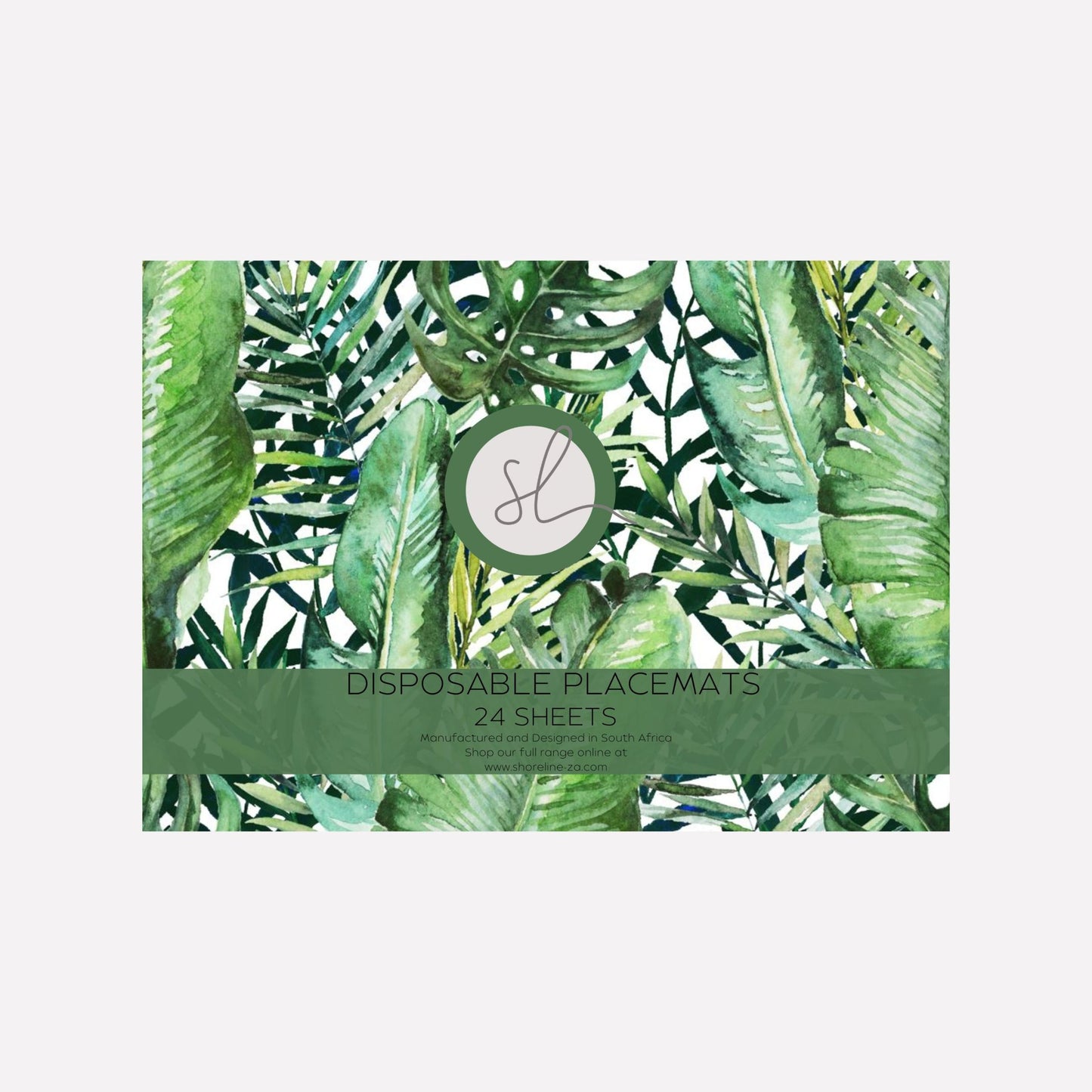 Disposable Paper Placemat Tropical Leaf