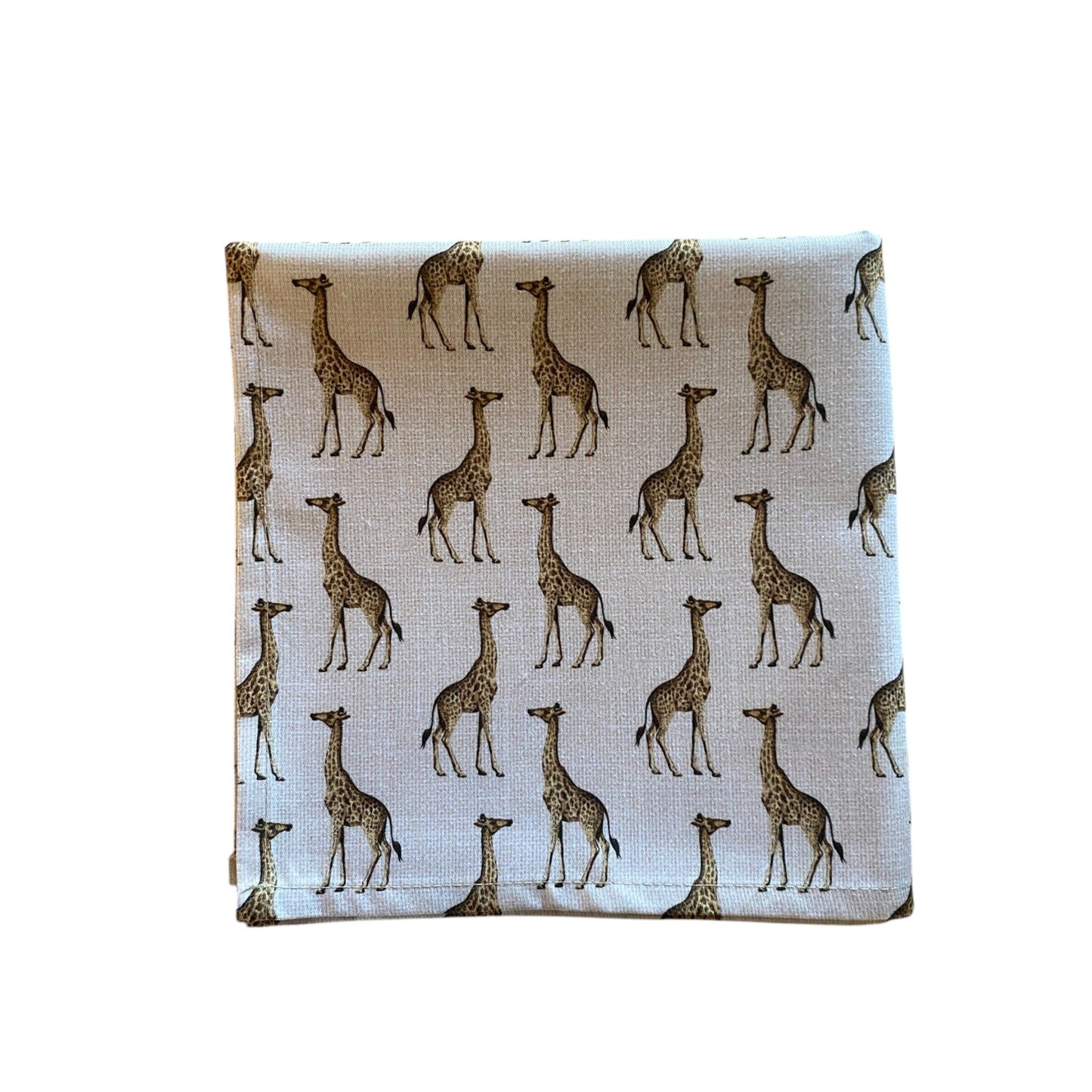 Set 2 Safari Luxe Giraffe Fabric Napkin - Natural