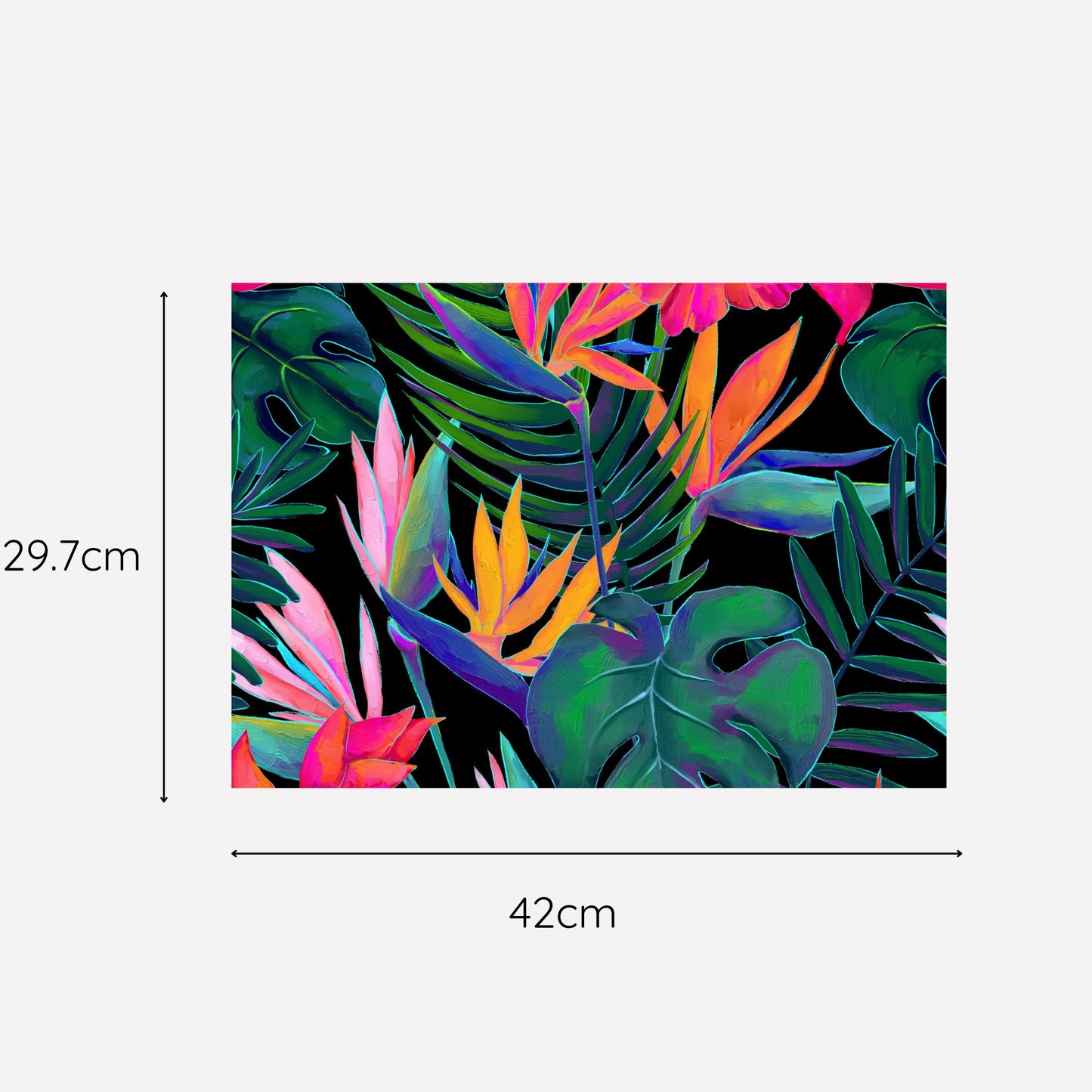 Disposable Paper Placemat Tropic Paradise Floral