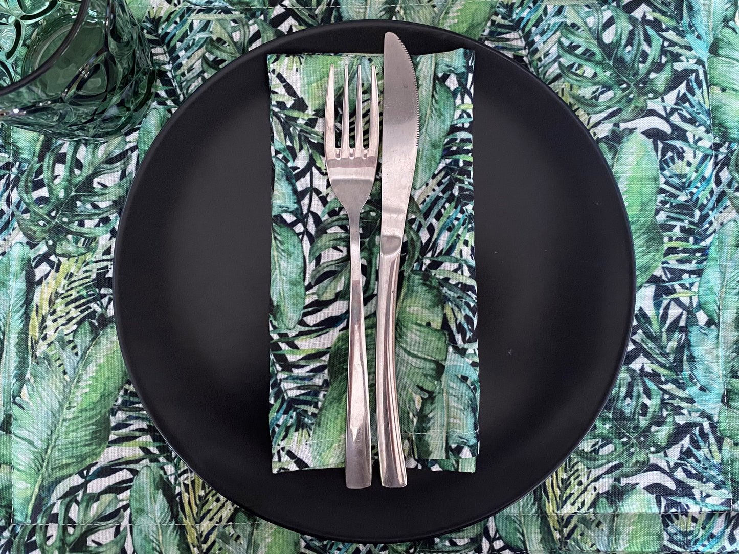 Shoreline Printed Placemat Tropical Leaf