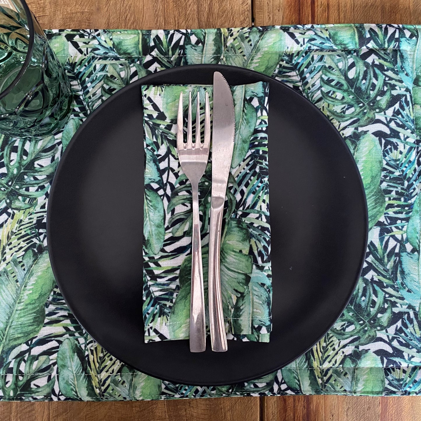 Shoreline Printed Placemat Tropical Leaf