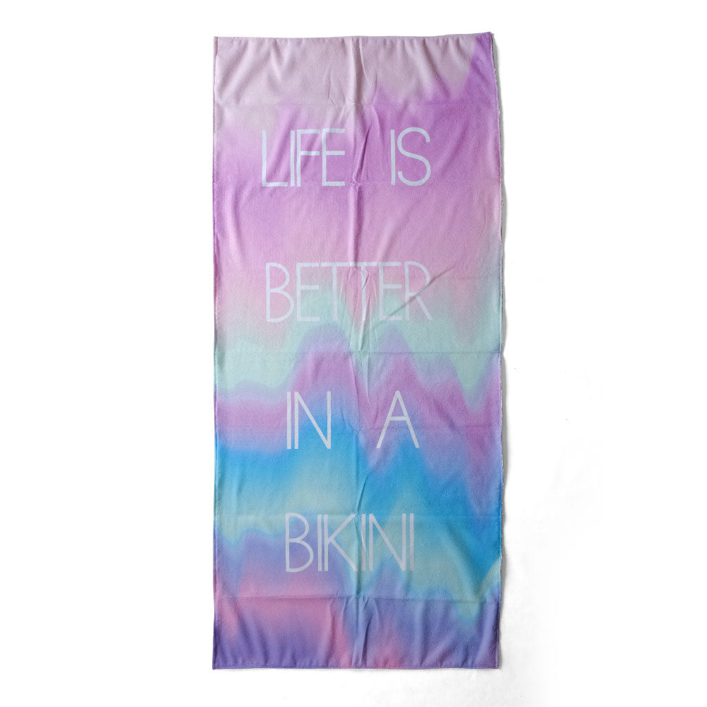 Shoreline Life is Better Microfiber Standard Beach Towel