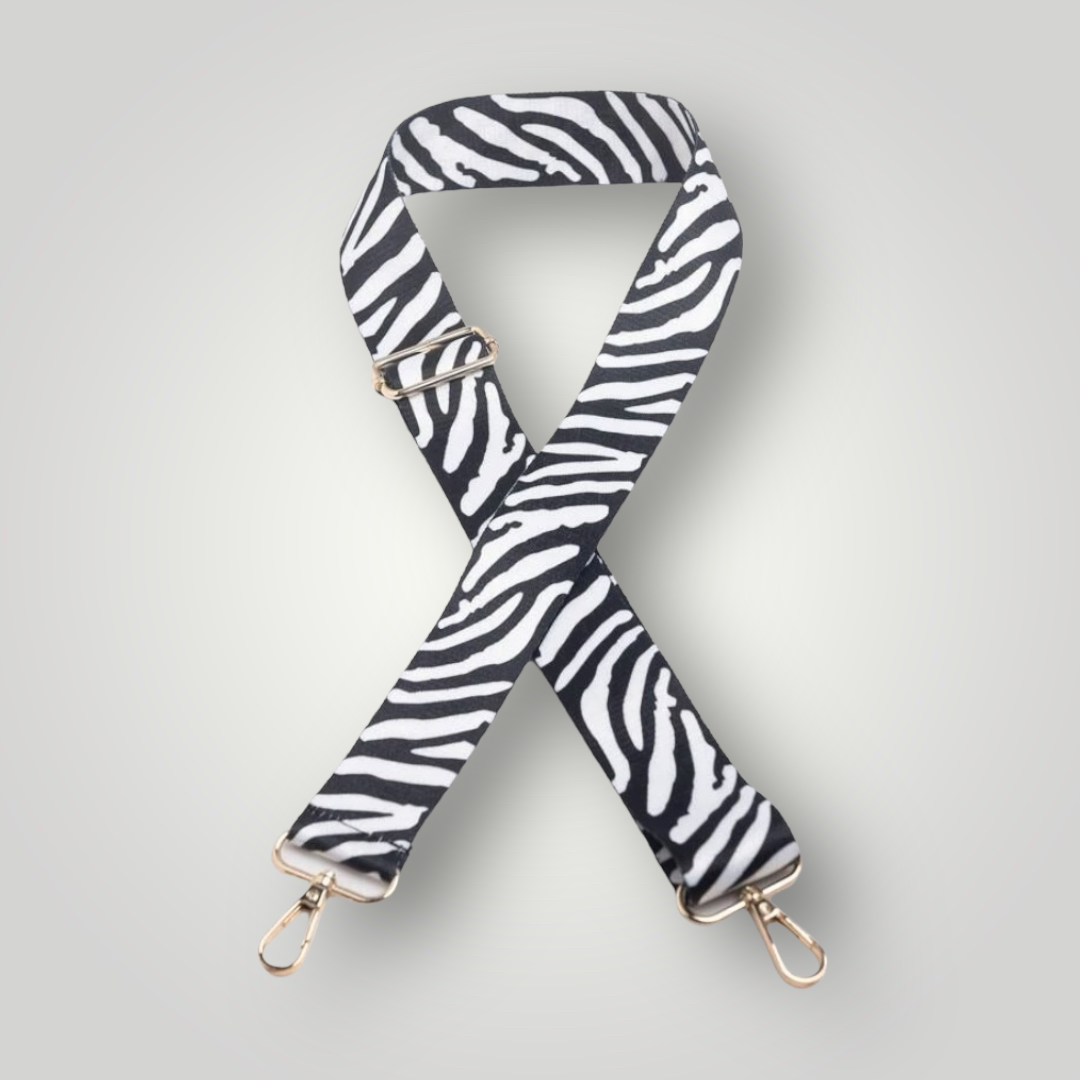 Shoreline Bag Strap Zebra Black White