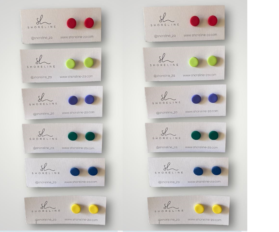 Stud Earrings Set 12 Brights - Wholesale