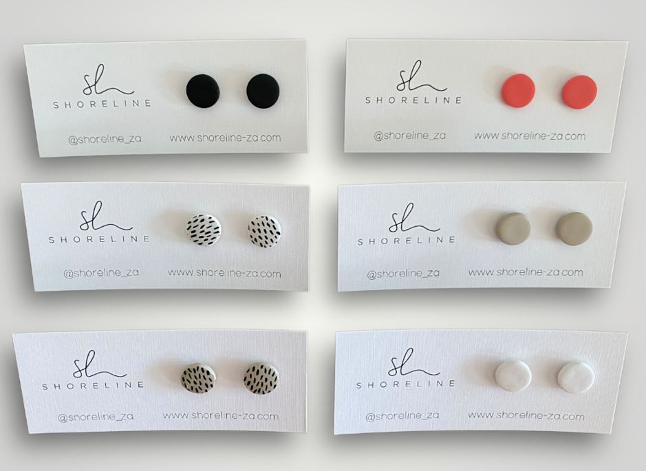 Stud Earrings Set 12 Muted Tones - Wholesale