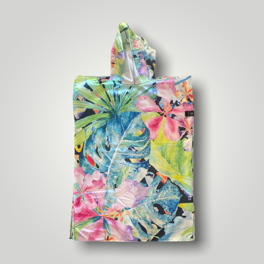 Shoreline Valdivian Watercolour Poncho - Tween