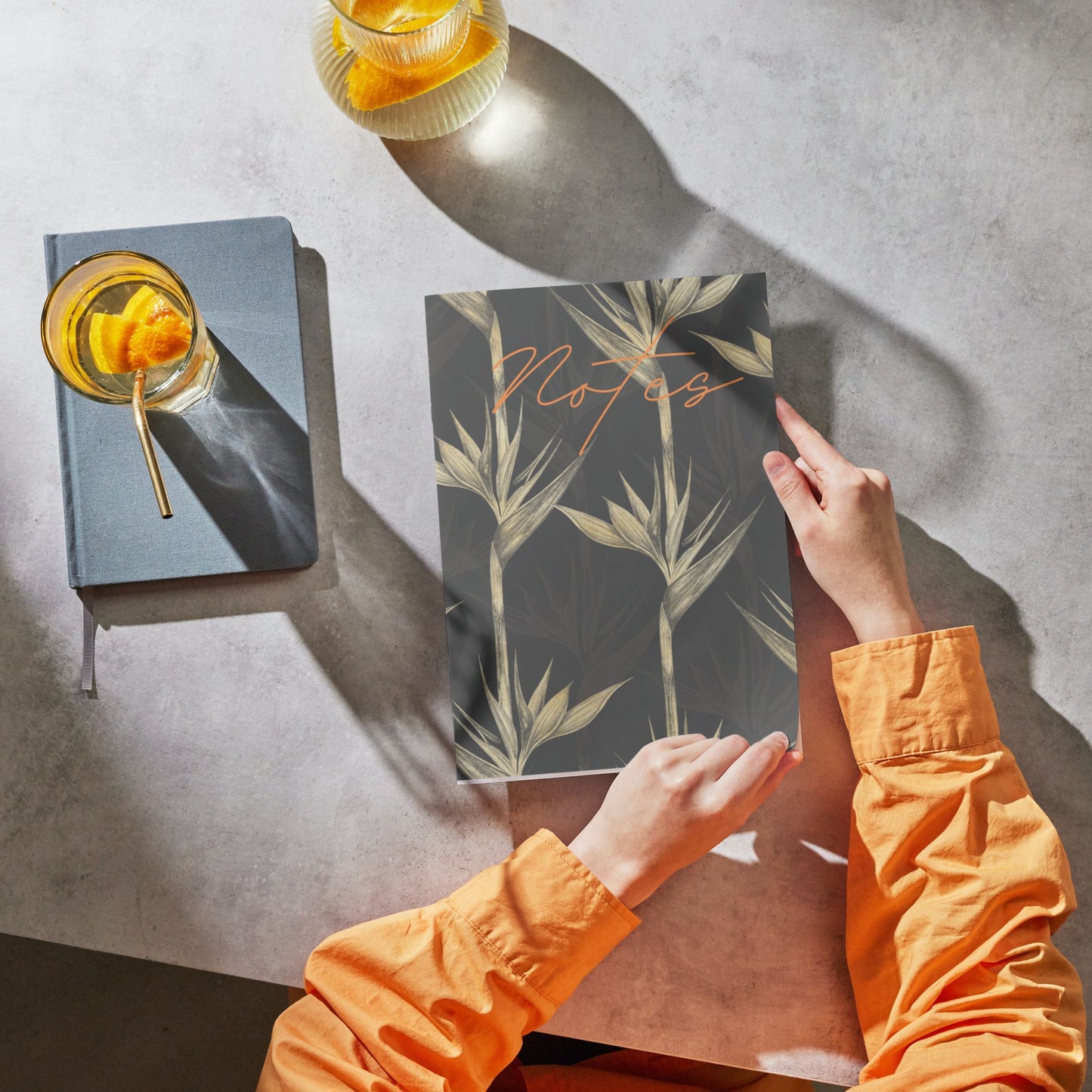 Shoreline Soft Cover A5 Notebook Strelitzia Dark