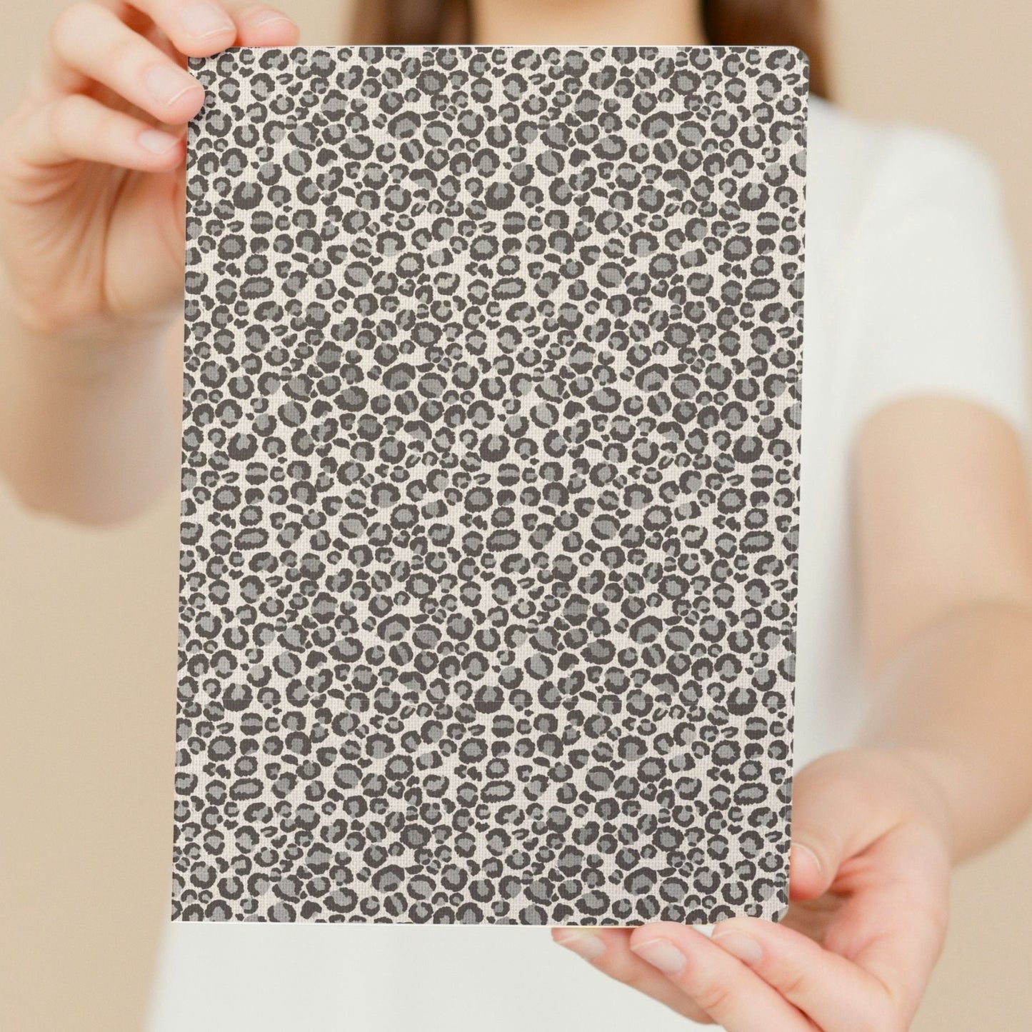 Notebook Textured Leopard Print - Natural