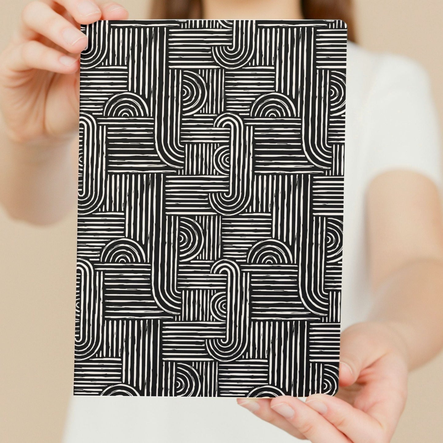 Notebook Safari Luxe Art Deco Geometric - Black