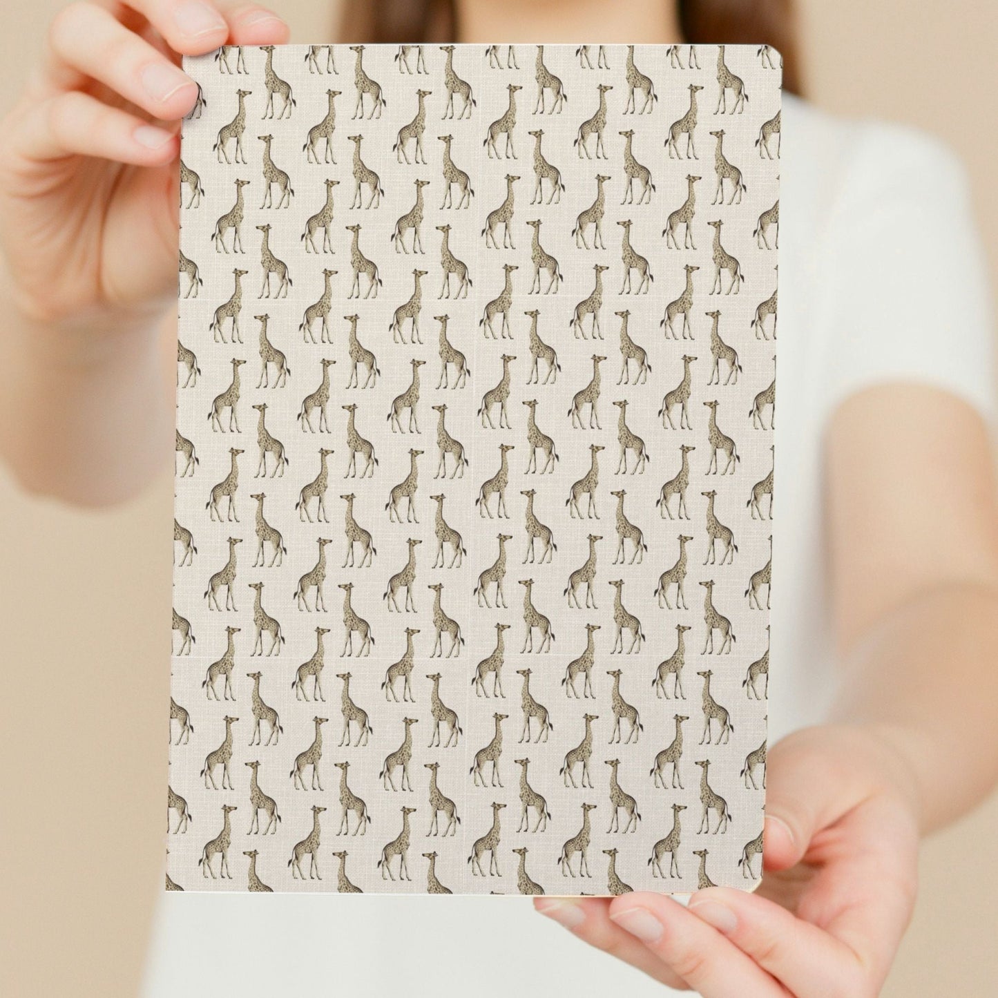 Notebook Safari Luxe Giraffe Pattern - Natural