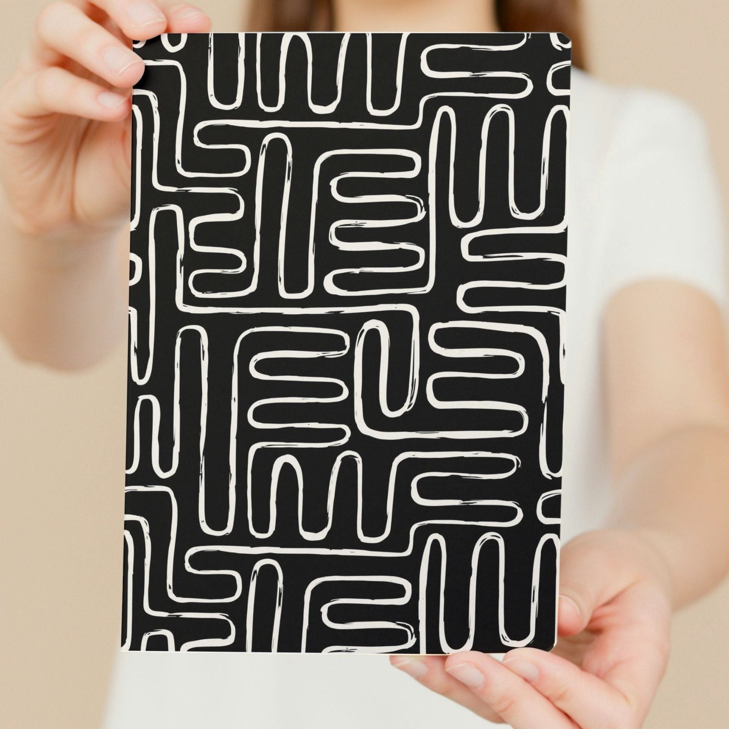 Notebook Safari Luxe Abstract Geo - Black