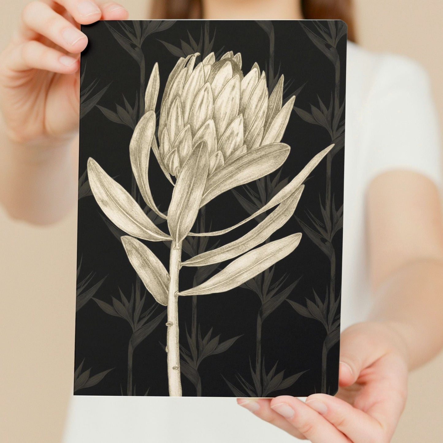 Notebook Safari Luxe Protea - Black