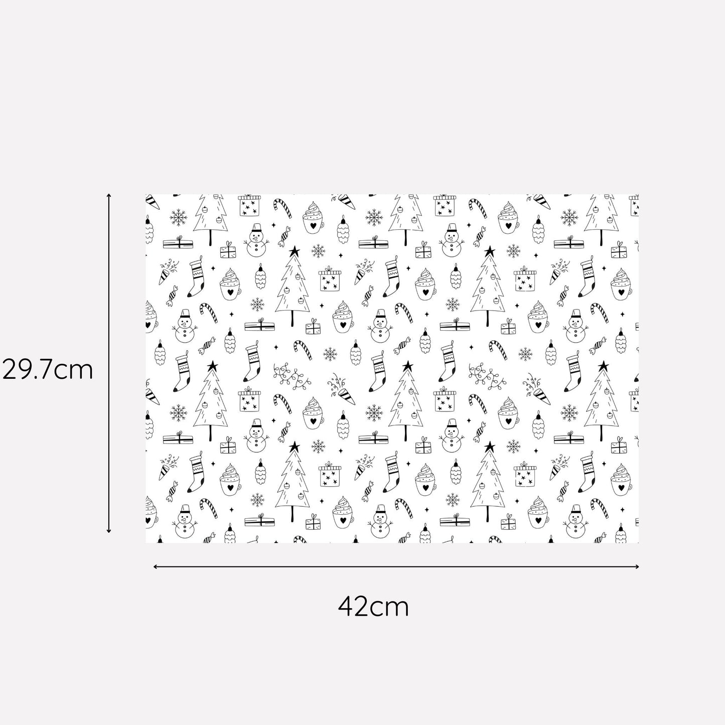 Christmas Colour In Disposable Paper Placemat - White