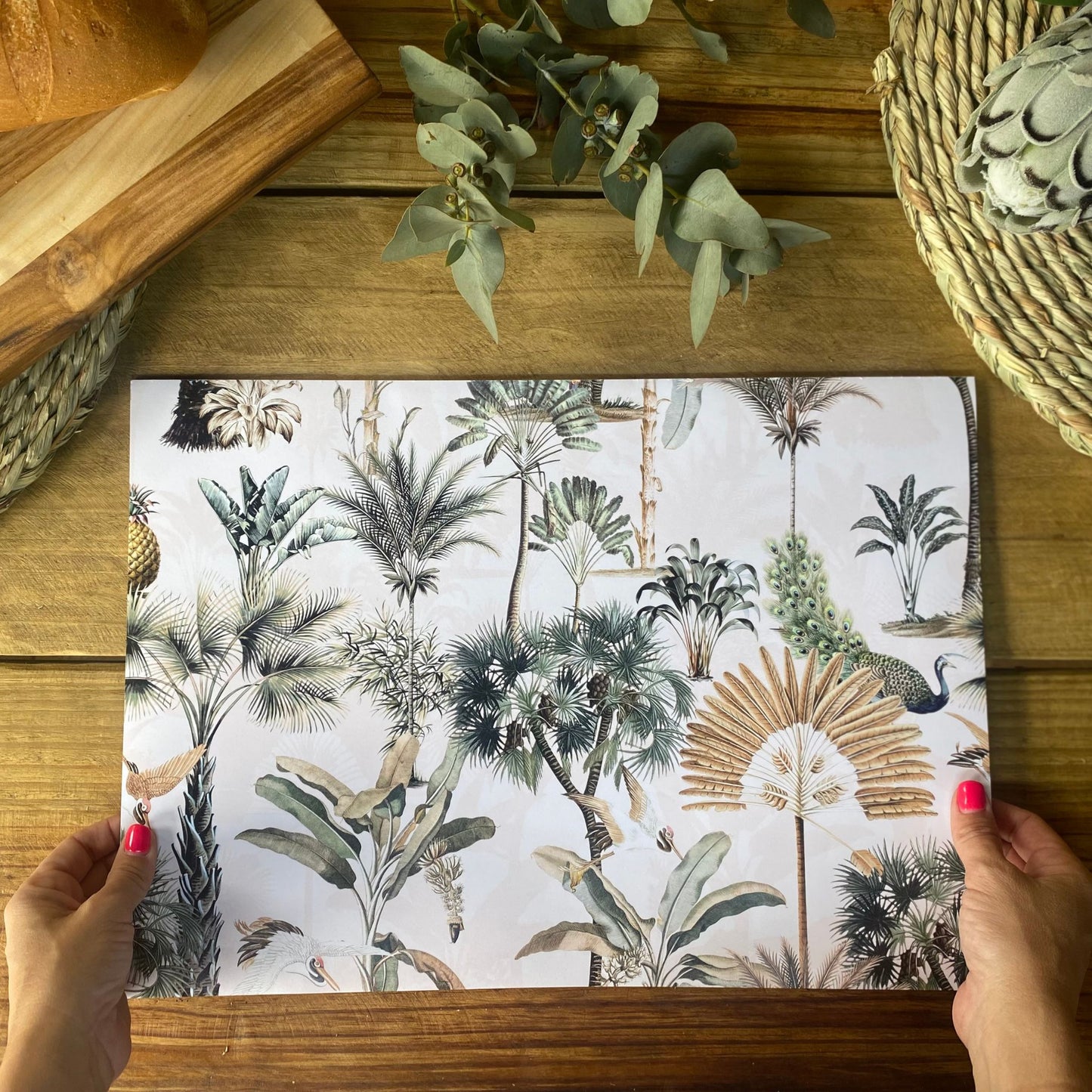 Shoreline Disposable Paper Placemat Exotic Zanana Light