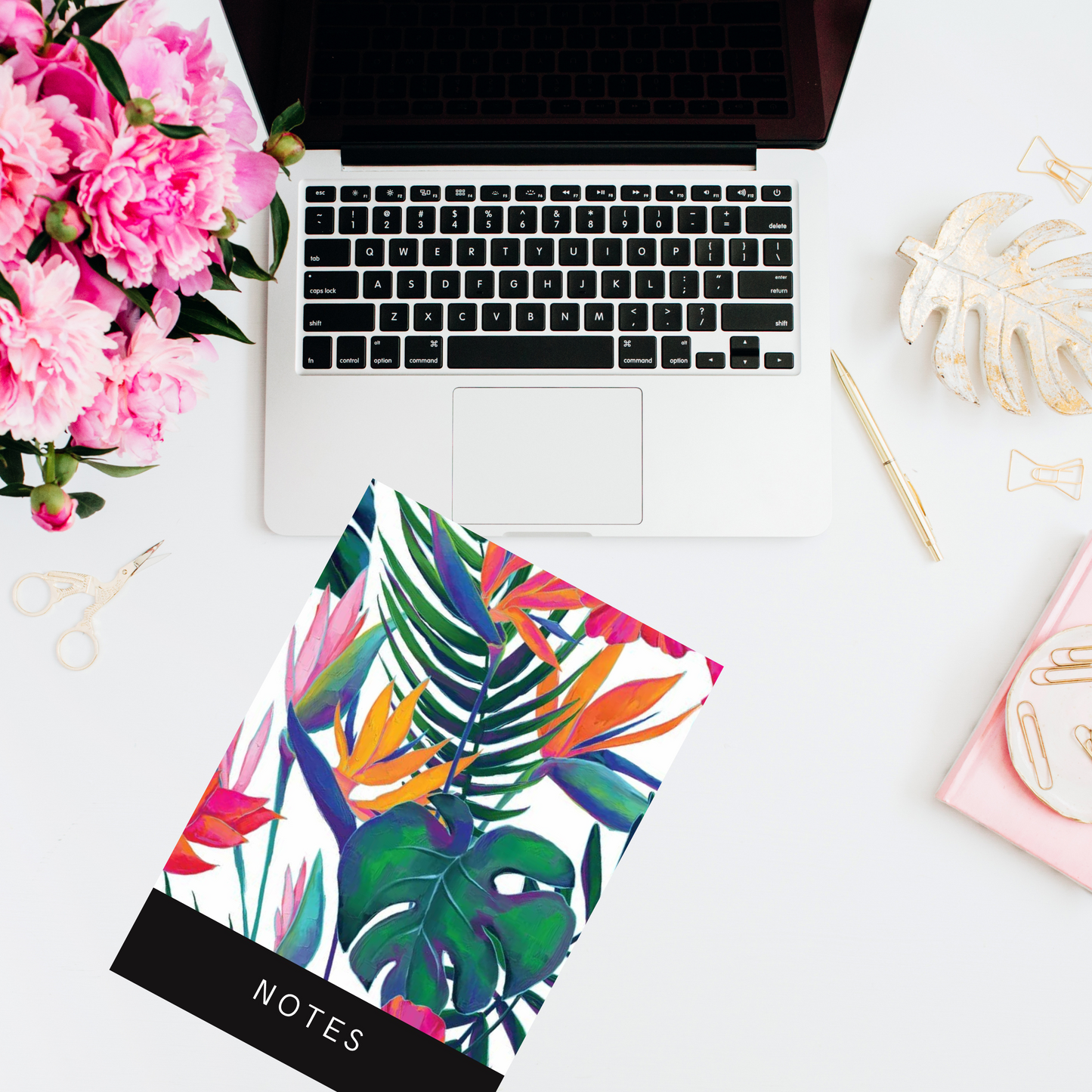 Soft Cover A5 Notebook Tropic Paradise Floral Light