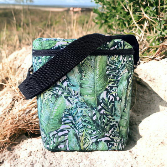 Shoreline Tall Cooler Bag Tropical Leaf