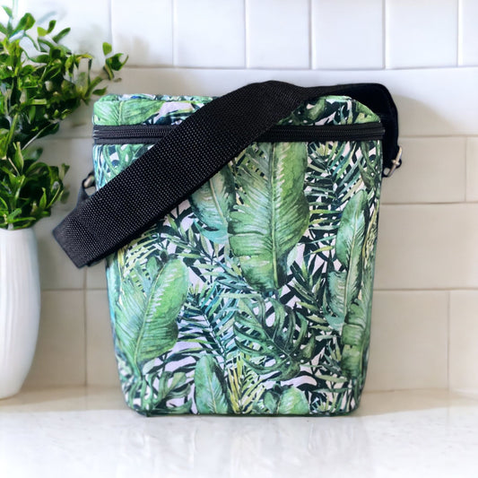 Shoreline Tall Cooler Bag Tropical Leaf