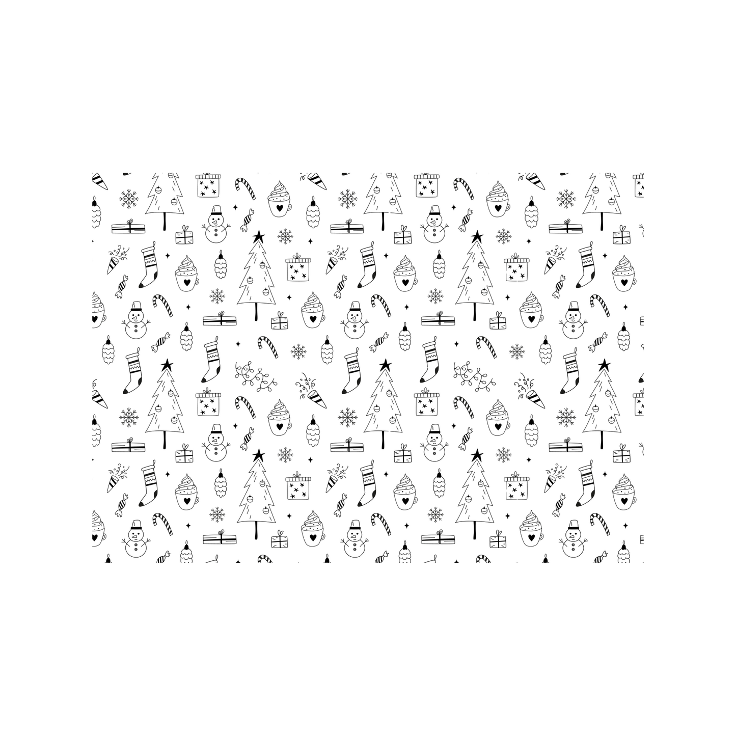 Christmas Colour In Disposable Paper Placemat - White