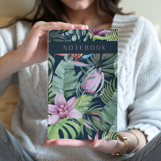 Shoreline Soft Cover A5 Notebook Orchid Tropics Dark
