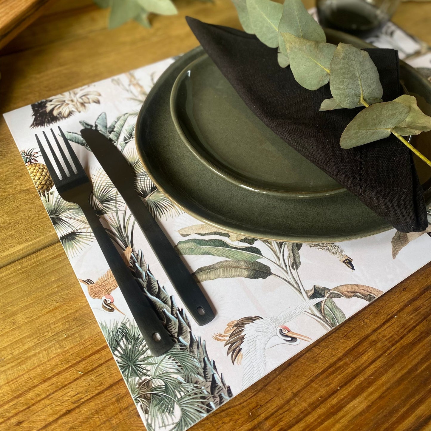 Shoreline Disposable Paper Placemat Exotic Zanana Light