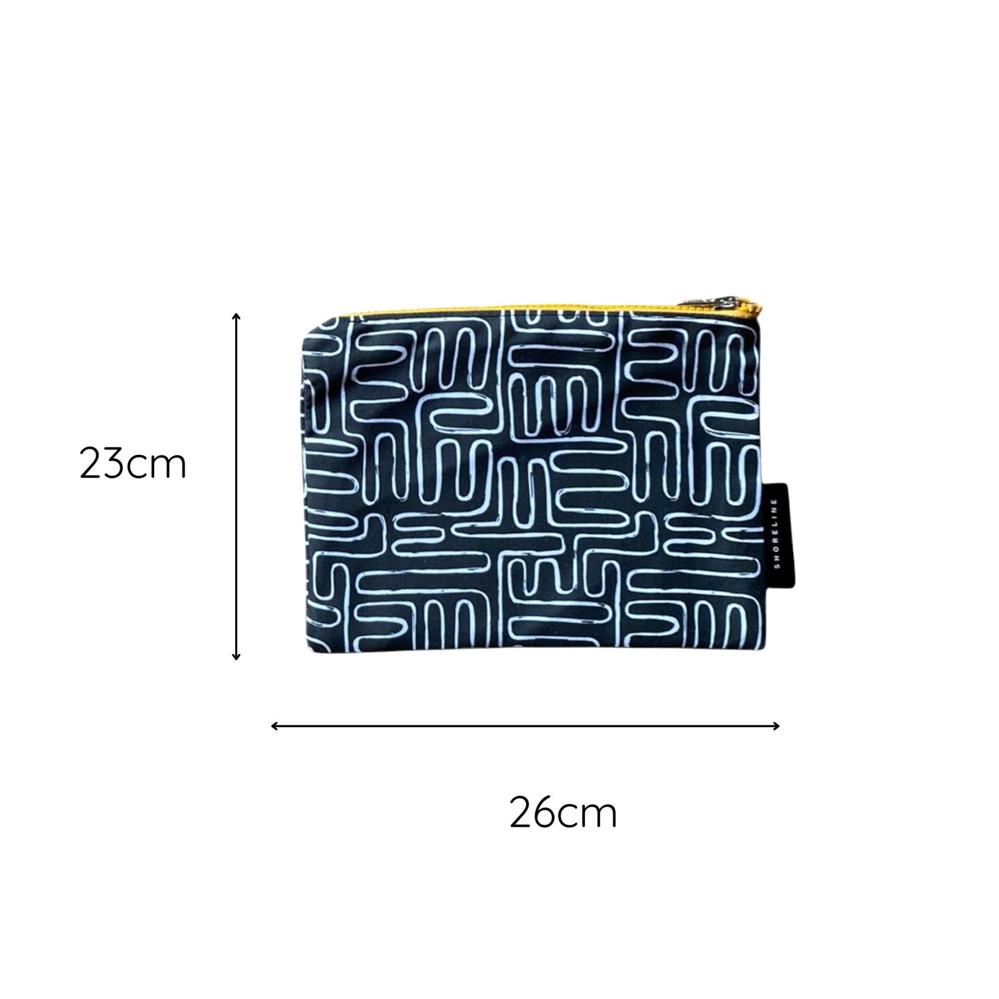 Safari Luxe Abstract Geometic Cosmetic Bag - Black