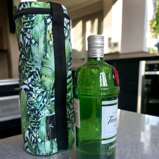 Shoreline Single Wine Cooler Bag Tropical Leaf