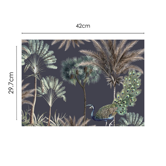 Shoreline Disposable Paper Placemat Exotic Zanana Dark