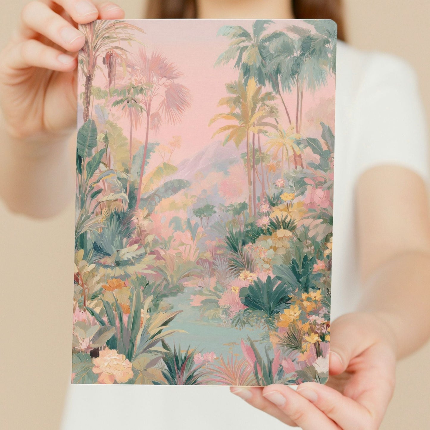 Notebook Summer Haze Jungle Landscape - Muted Pastel