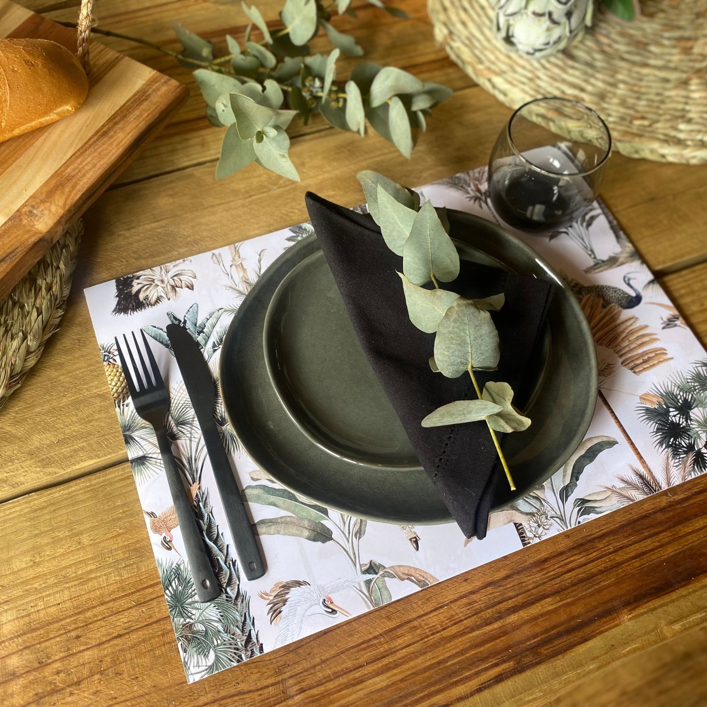 Shoreline Disposable Paper Placemat Exotic Zanana Light