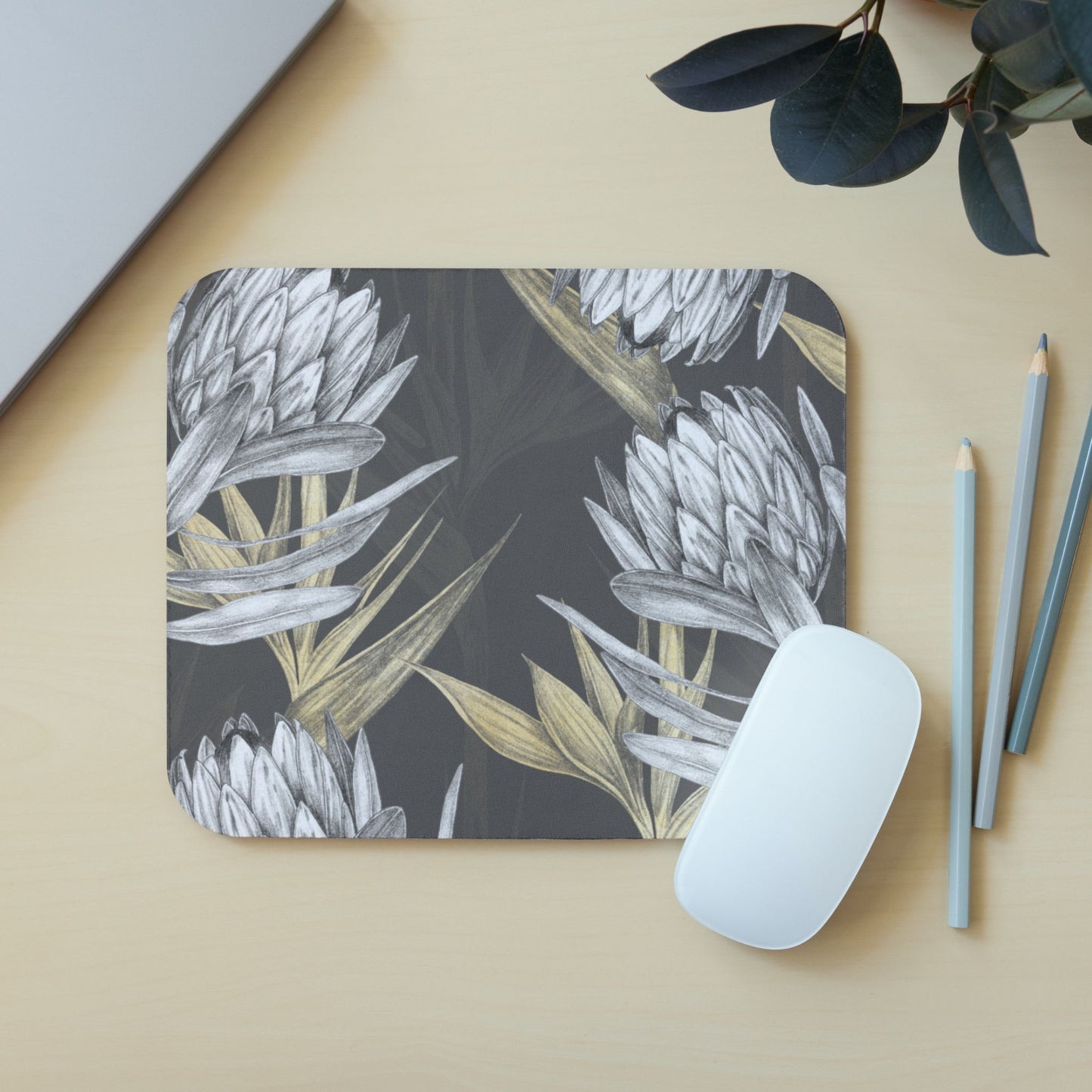 Shoreline Mousepad Vintage Protea Dark