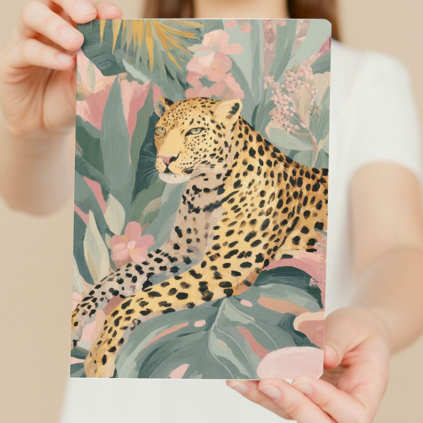 Notebook Summer Haze Cheetah Jungle - Muted Pastel