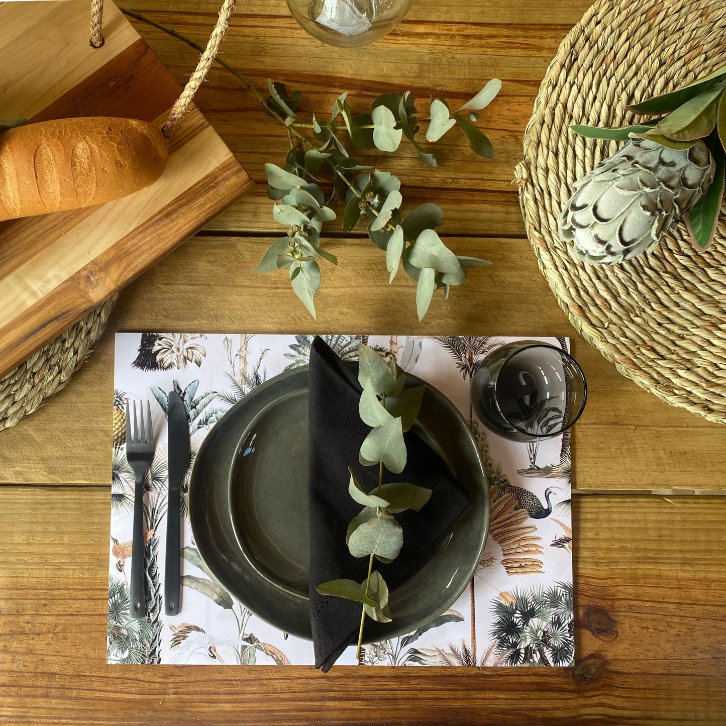 Shoreline Disposable Paper Placemat Exotic Zanana Light
