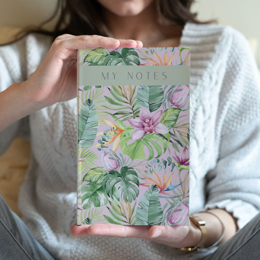 Shoreline Soft Cover A5 Notebook Orchid Tropics Pink