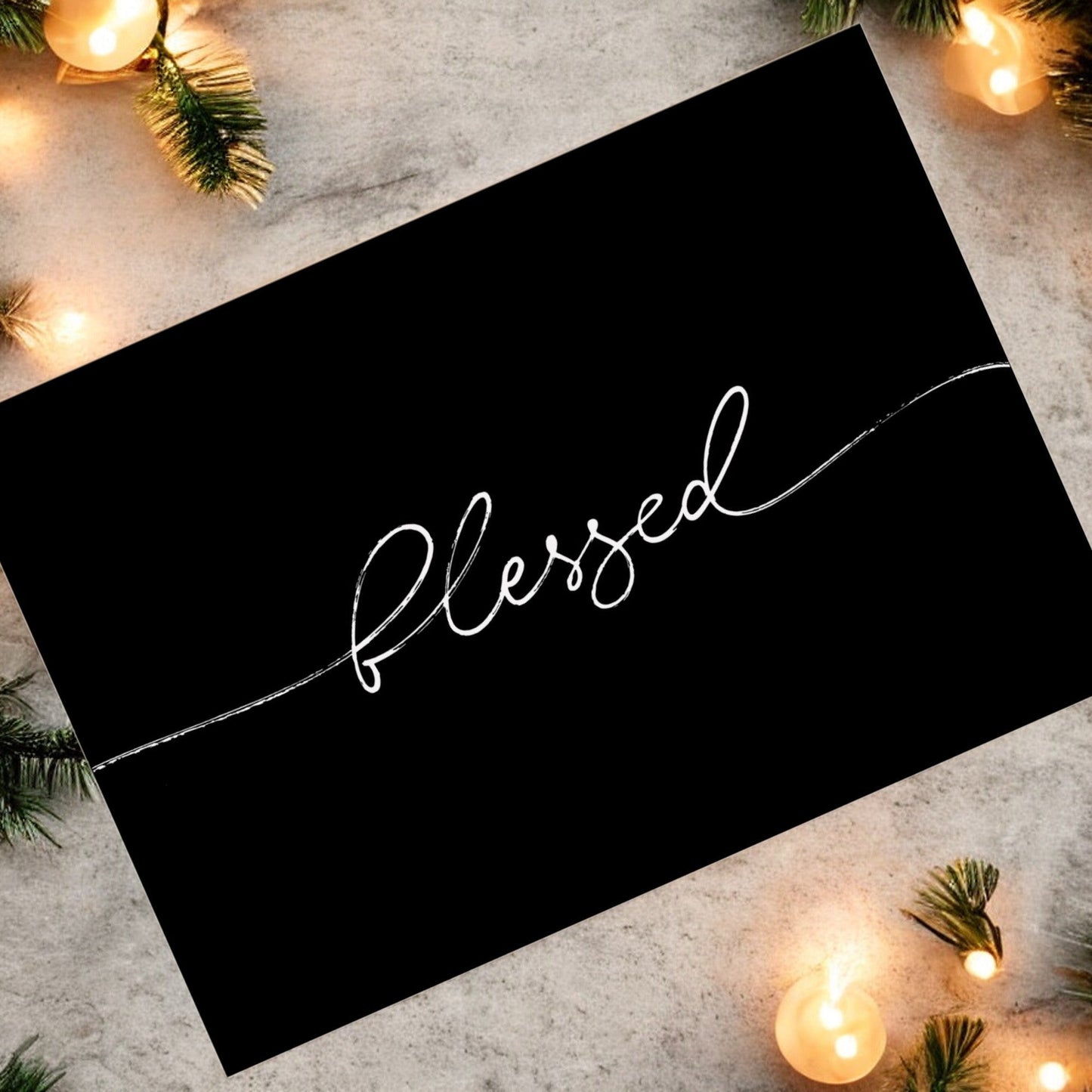 Disposable Paper Placemat Christmas Blessed