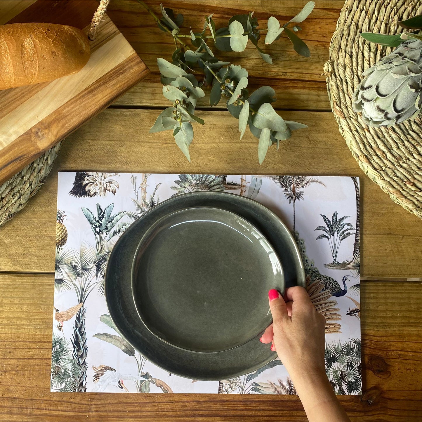 Shoreline Disposable Paper Placemat Exotic Zanana Light